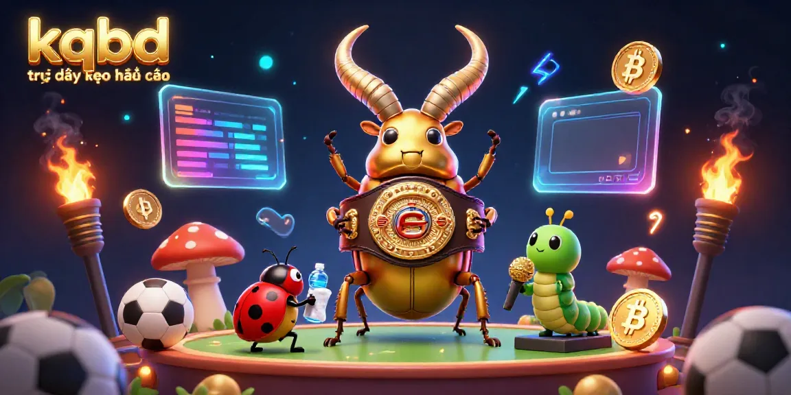Explore kqbd trực tiếp kèo nhà cái features in a vibrant sports betting scene overlaying soccer elements and neon crypto coins.