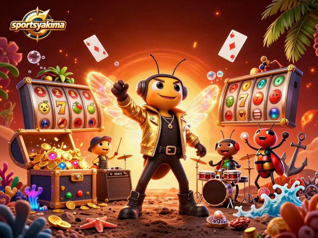 Engage with exciting gaming on sportsyakima, featuring vibrant characters and dynamic slot elements.